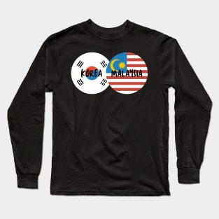 Korean Malaysian - Korea, Malaysia Long Sleeve T-Shirt